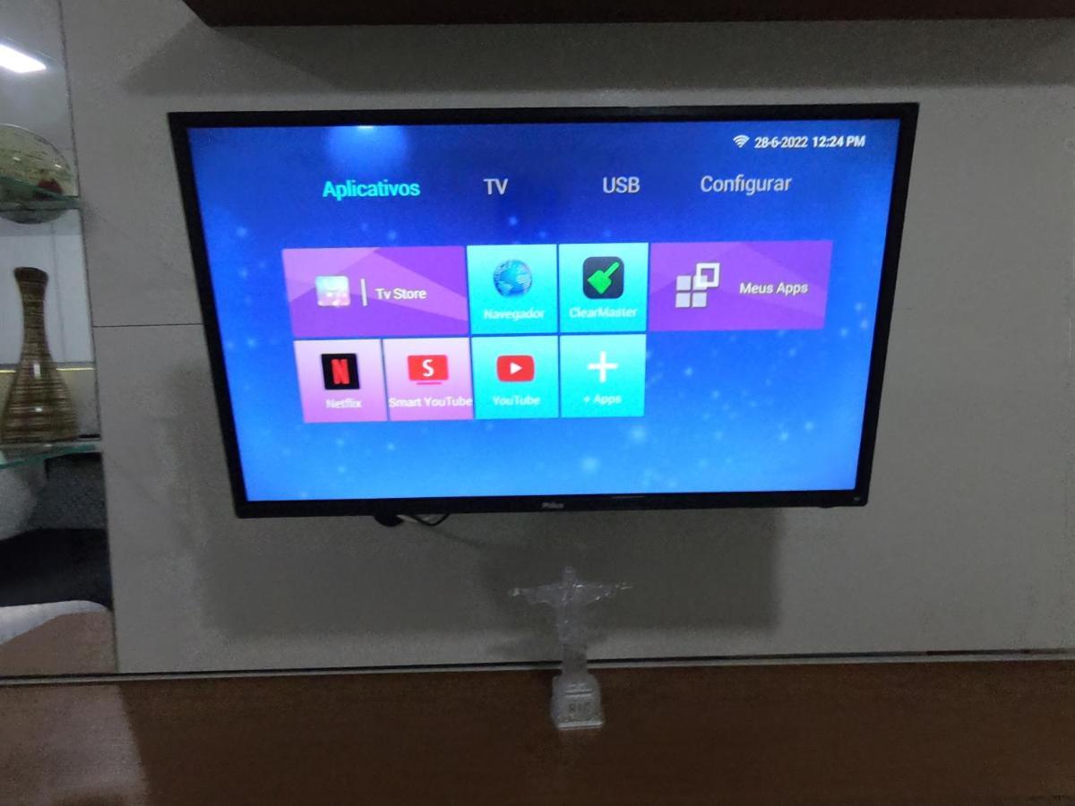 Sala living em prédio Familiar na Av da Praia Santos  Extérieur photo
