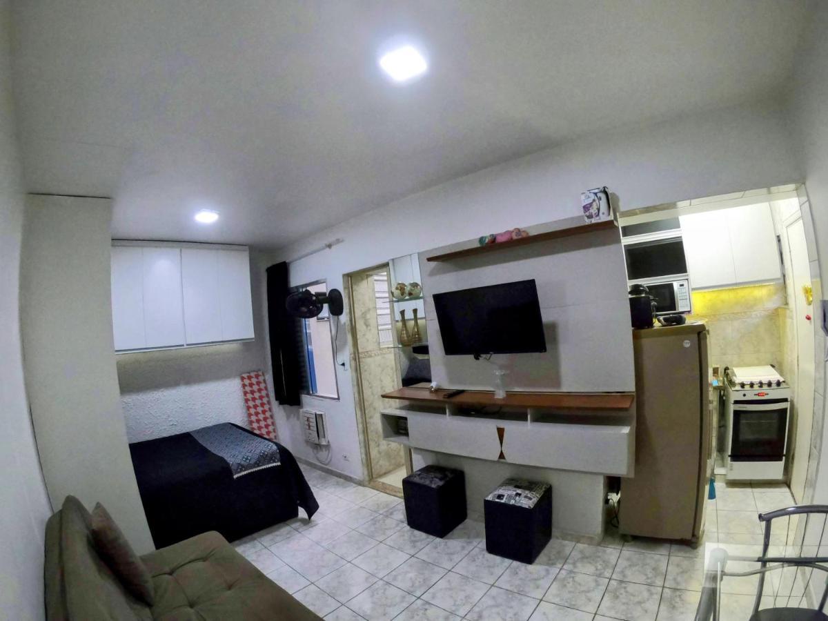 Sala living em prédio Familiar na Av da Praia Santos  Extérieur photo